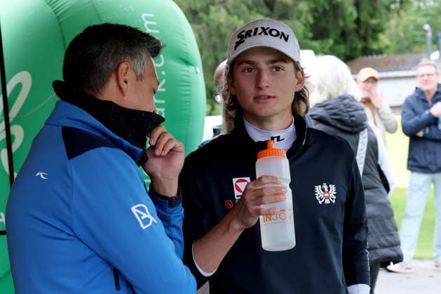 GOLF - Goesser Open 2026 MARIA LANKOWITZ,AUSTRIA,16.MAY.26 - GOLF - Alps Tour, Goesser Open, GC Erzherzog Johann. Image shows Domionic Angkawidjaja and Jakob Lotschak (AUT).  GEPAxpictures xHansxOberlaender