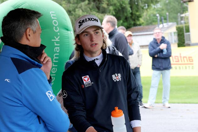 GOLF - Goesser Open 2026 MARIA LANKOWITZ,AUSTRIA,16.MAY.26 - GOLF - Alps Tour, Goesser Open, GC Erzherzog Johann. Image shows Domionic Angkawidjaja and Jakob Lotschak (AUT).  GEPAxpictures xHansxOberlaender