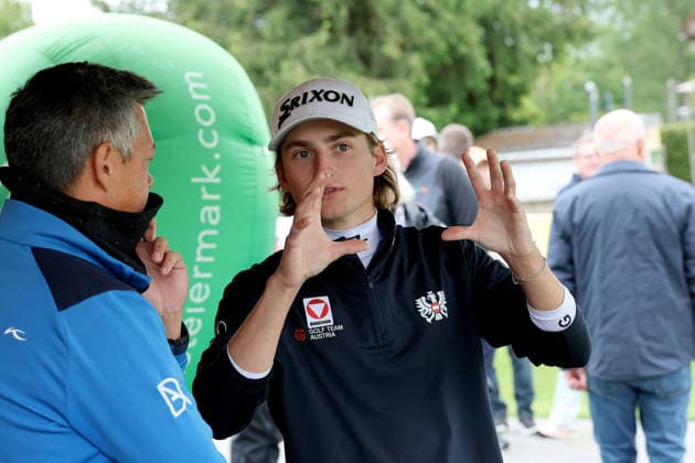 GOLF - Goesser Open 2026 MARIA LANKOWITZ,AUSTRIA,16.MAY.26 - GOLF - Alps Tour, Goesser Open, GC Erzherzog Johann. Image shows Domionic Angkawidjaja and Jakob Lotschak (AUT).  GEPAxpictures xHansxOberlaender