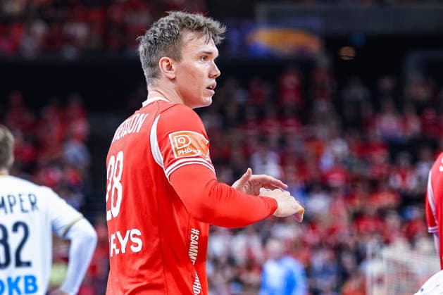 15.05.2026, xIAJx, Handball, Länderspiel, Testspiel, Dänemark - Deutschland, Royal Arena Kopenhagen: Lasse Andersson (Deutschland 28) Dänemark