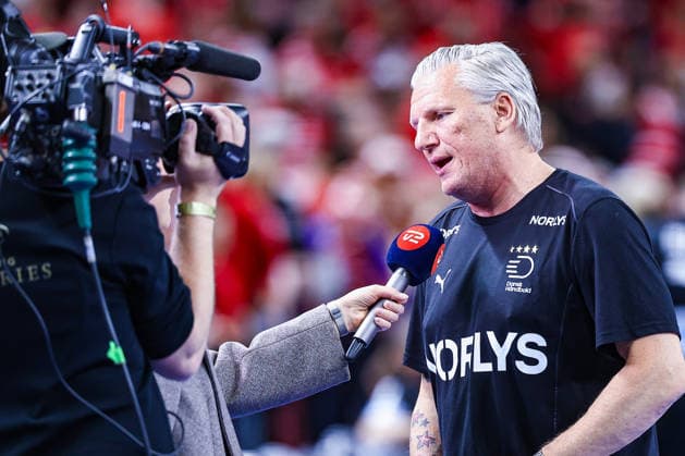 15.05.2026, xIAJx, Handball, Länderspiel, Testspiel, Dänemark - Deutschland, Royal Arena Kopenhagen: Cheftrainer Nikolaj Jacobsen (Dänemark) im Interview Dänemark