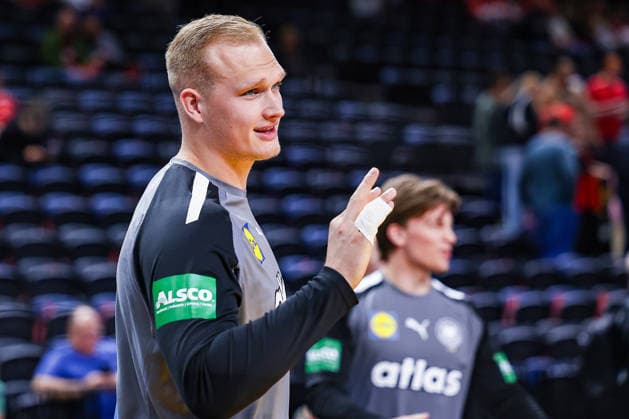 15.05.2026, xIAJx, Handball, Länderspiel, Testspiel, Dänemark - Deutschland, Royal Arena Kopenhagen: David Späth (Deutschland 1) Dänemark