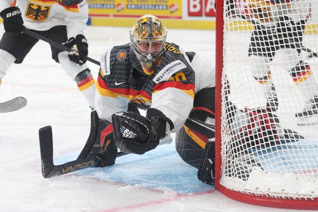 WM 2026 GER - FIN Torwart Philipp Grubauer (GER) 15.05.2026 Swiss Life Arena Zuerich , SCHWEIZ, Herren IIHF World Championship, WM, Weltmeisterschaft Zurich 2026 Gruppe A Deutschland - Finnland Torwart Philipp Grubauer (GER)