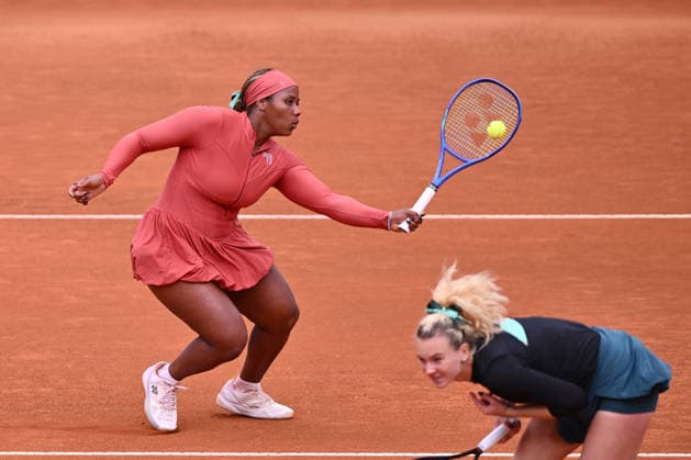 Internazionali BNL D Italia 2026 - Day Eleven Taylor Townsend of the United States competes against Nicole Melichar-Martinez of the United States and Cristina Bucsa of Spain during the Internazionali BNL d Italia Day Eleven at Foro Italico on May 15, 2026, in Rome, Italy. Rome Italy Italy  Copyright: xDomenicoxCippitellix originalFilename:cippitelli-itainter260515_npQfo.jpg