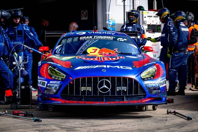 NURBURG - Mercedes-AMG Team Verstappen Racing Max Verstappen, Lucas Auer, Jules Gounon, Daniel Juncadella Mercedes-AMG GT3 during the Warm-Up ADAC RAVENOL 24h Nurburgring on May 16, 17, 2026 in Germany. (Photo by Jack Brekelmans EYE4IMAGES DeFodi Images) -