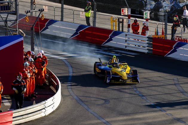 Lucas di Grassi (Lola Yamaha ABT Formula E Team, 11) erstes freies Training Free Practice 1, verbremst sich, ABB FIA Formula E World Championship, WM, Weltmeisterschaft Monaco e-Prix 2026, Monte Carlo, Saison 12 2025 26, Runde 9, 16.05.2026, ABB FIA Formula E World Championship, Monaco e-Prix 2026, Monte Carlo, Saison 12 2025 26, Runde 9, 16.05.2026 Monte Carlo Copyright: xEibner-Pressefoto LauraxRoemerx EP_LRR
