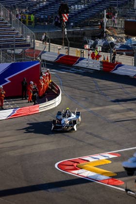 Antonio Felix da Costa (Jaguar TCS Racing, 13) erstes freies Training Free Practice 1, ABB FIA Formula E World Championship, WM, Weltmeisterschaft Monaco e-Prix 2026, Monte Carlo, Saison 12 2025 26, Runde 9, 16.05.2026, ABB FIA Formula E World Championship, Monaco e-Prix 2026, Monte Carlo, Saison 12 2025 26, Runde 9, 16.05.2026 Monte Carlo Copyright: xEibner-Pressefoto LauraxRoemerx EP_LRR