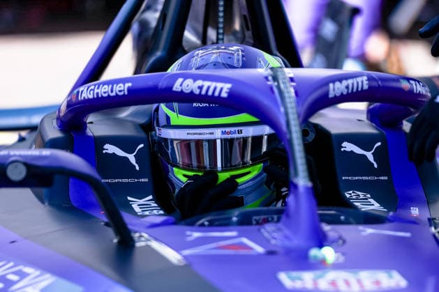 Nico Mueller (Porsche Formula E Team, 51) close up Helm, zweites freies Training Free Practice 2, ABB FIA Formula E World Championship, WM, Weltmeisterschaft Monaco e-Prix 2026, Monte Carlo, Saison 12 2025 26, Runde 9, 16.05.2026, ABB FIA Formula E World Championship, Monaco e-Prix 2026, Monte Carlo, Saison 12 2025 26, Runde 9, 16.05.2026 Monte Carlo Copyright: xEibner-Pressefoto LauraxRoemerx EP_LRR