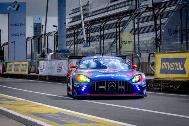 NURBURG - Mercedes-AMG Team Verstappen Racing Max Verstappen, Lucas Auer, Jules Gounon, Daniel Juncadella Mercedes-AMG GT3 during the Warm-Up ADAC RAVENOL 24h Nurburgring on May 16-17, 2026 in Germany. (Photo by Jack Brekelmans EYE4IMAGES DeFodi Images) -