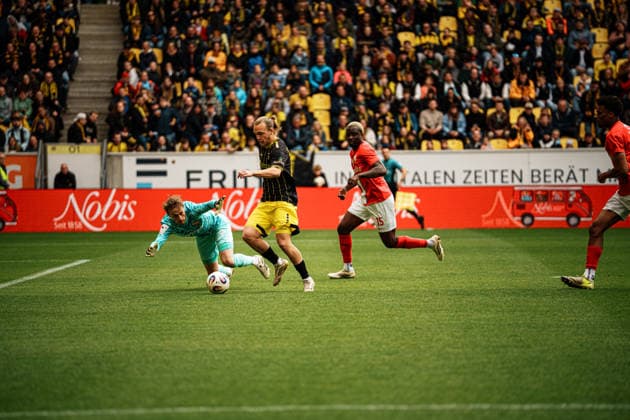 Deutschland: Fußball 3. Liga Männer 2025 - 2026, 38. Spieltag - TSV Alemannia Aachen vs TSV Havelse - Tivoli (Aachen): Tor Lars Gindorf (Alemannia Aachen, 23) Copyright: xThiemoxRudolphx