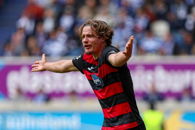 16.05.2026, GER, Fussball, Herren, 3. Liga, Saison 2025 2026, MSV Duisburg - Viktoria Köln Tobias Eisenhuth (Viktoria Köln) gestikuliert, Gestik und Mimik Duisburg schauinsland-reisen-Arena Nordrhein-Westfalen Deutschland Copyright: xAdrianxSchlüterx