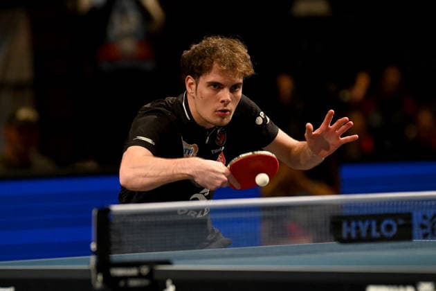 TT CL Hylo Final 4 Halbfinale 1 FC Saarbrücken TT - Bogoria Grodzisk am 16.05.2026 in der Saarlandhalle in Saarbrücken Milosz Redzimski ( Bogoria )
