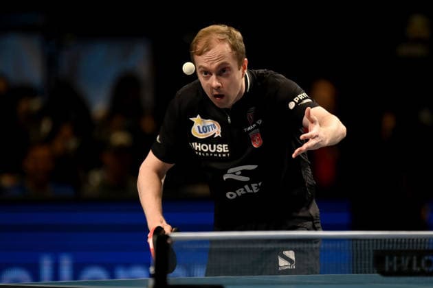 TT CL Hylo Final 4 Halbfinale 1 FC Saarbrücken TT - Bogoria Grodzisk am 16.05.2026 in der Saarlandhalle in Saarbrücken Marek Badowski ( Bogoria )