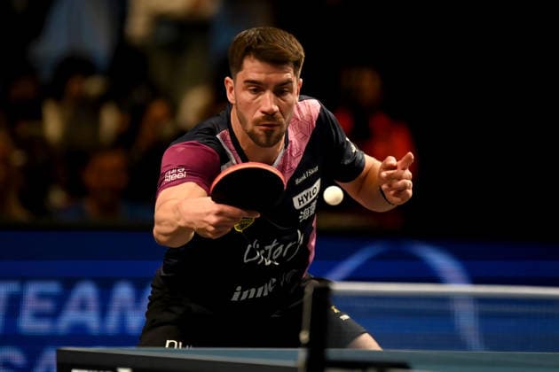 TT CL Hylo Final 4 Halbfinale 1 FC Saarbrücken TT - Bogoria Grodzisk am 16.05.2026 in der Saarlandhalle in Saarbrücken Patrick Franziska ( Saarbrücken )