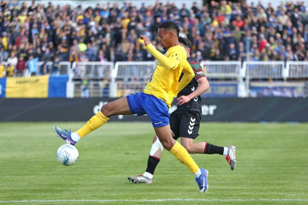 Fußball Regionalliga Nordost: 1. FC Lok Leipzig - 1. FC Magdeburg II; 16.05.2026 Ayodele Adetula (11, Lok Leipzig). Fußball, Regionalliga Nordost, Saison 2025 2026, 34. Spieltag: 1. FC Lok Leipzig vs. 1. FC Magdeburg II am 16.05.2026 im Bruno-Plache-Stadion, Leipzig. Copyright: xBEAUTIFULxSPORTS JanxKaeferx