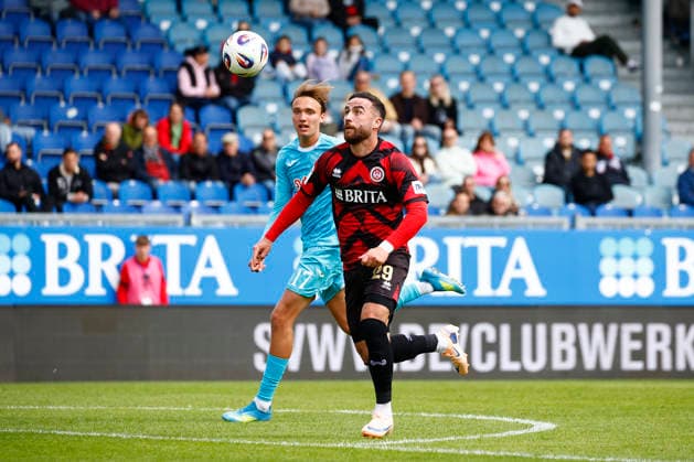 16.05.2026, xavx, Fussball 3.Liga, SV Wehen Wiesbaden - TSG Hoffenheim U23 v.l. Luis Engelns (TSG 1899 Hoffenheim II), Fatih Kaya (SV Wehen Wiesbaden) (DFL DFB REGULATIONS PROHIBIT ANY USE OF PHOTOGRAPHS as IMAGE SEQUENCES and or QUASI-VIDEO) Wiesbaden
