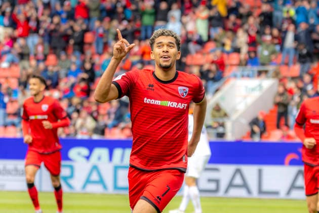 Ingolstadt, Deutschland 16. Mai 2026: 3. Liga - 2025 2026 - Sp. 38 - FC Ingolstadt 04 gegen SV Waldhof Mannheim Im Bild: Torschütze Yann Sturm (FCI) jubelt nach seinem Tor zum 5:1 DFB regulations prohibit any use of photographs as image sequences and or quasi-video Audi Sportpark Bayern Copyright: xFotostandx xSchäferx