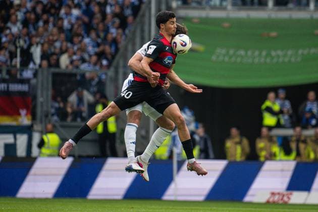 3.Liga MSV Duisburg - Viktoria Köln ** NUR FÜR REDAKTIONELLE ZWECKE ** EDITORIAL USE ONLY **<p>Fußball 3.Liga MSV Duisburg - Viktoria Köln am 16.05.26 in der Schauinsland-Reisen Arena in Duisburg Jakob Sachse ( Viktoria Köln ) Duisburg Copyright: JakobxKlos