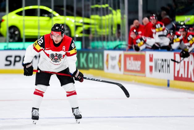 Ice hockey, Eishockey - IIHF WC 2026 ZURICH,SWITZERLAND,16.MAY.26 - ICE HOCKEY - IIHF Ice Hockey World Championship, WM, Weltmeisterschaft 2026, group stage, Austria vs Great Britain. Image shows Clemens Unterweger (AUT).  GEPAxpictures xMaticxKlansek