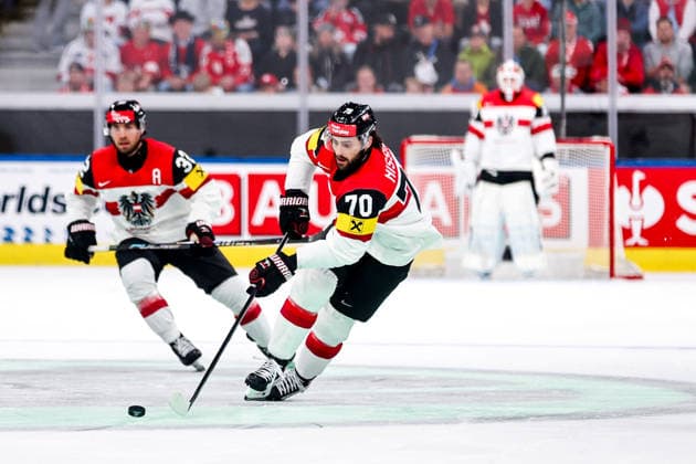 Ice hockey, Eishockey - IIHF WC 2026 ZURICH,SWITZERLAND,16.MAY.26 - ICE HOCKEY - IIHF Ice Hockey World Championship, WM, Weltmeisterschaft 2026, group stage, Austria vs Great Britain. Image shows Benjamin Nissner (AUT).  GEPAxpictures xMaticxKlansek
