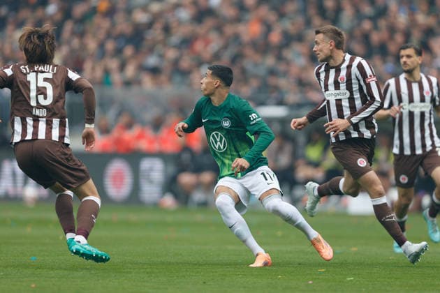 Fußball I Männer I Saison 2025-2026 I Bundesliga I FC St. Pauli - VfL Wolfsburg I 16.05.2026 Adam Daghim (11, VfL Wolfsburg) Hamburg Millerntor-Stadion Niedersachsen Deutschland Copyright: xLobeca CedricxSiefkerx