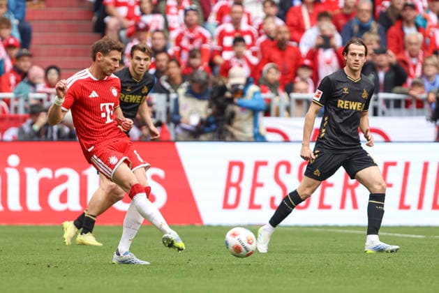 Leon Goretzka (FC Bayern München) in Aktion, am Ball, Einzelaktion waehrend des Spiels der Bundesliga zwischen FC Bayern München und 1. FC Köln, Allianz Arena am 16. May 2026 in München, Deutschland. (Foto von Oliver Kaelke DeFodi Images) +++ Leon Goretzka (FC Bayern München) controls the ball during the Bundesliga match between FC Bayern München and 1. FC Köln at Allianz Arena on May 16, 2026 in München, Germany. (Photo by Oliver Kaelke DeFodi Images) DFL regulations prohibit any use of photographs as image sequences and or quasi-video. (Photo by Oliver Kaelke DeFodi Images) -