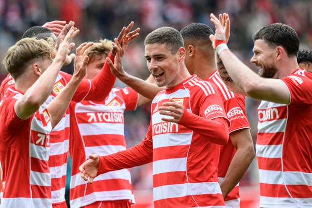 v.l.: Andrej Ilic ( 1.FC Union Berlin, 23), nach 1:0, celebriert sein Tor, Tor, Treffer, Jubel, Torjubel, Freude, Begeisterung, feiert,celebreting the goal, joy, jubilation, cheering, GER, Berlin, 1. FC Union Berlin gegen FC Augsburg, 1. Bundesliga, Fußball, DFB, letzter Spieltag, Saison 2025 2026, Alte Försterei, 16. Mai 2026, DFB DFL REGULATIONS PROHIBIT ANY USE OF PHOTOGRAPHS AS IMAGE SEQUENCES AND OR QUASI-VIDEO, Copyright: HMBxMedia UwexKoch