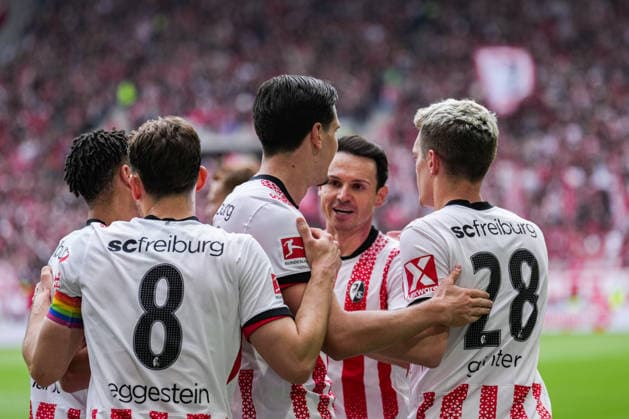 1. Bundesliga: SC Freiburg vs RB Leipzig, 16.05.2026 Torjubel zum 2:0 durch Igor MatanoviÄ‡ (SC Freiburg, 31) 1. Bundesliga: SC Freiburg vs RB Leipzig, Europa-Park-Stadion, 16.05.2026 DFB DFL REGULATIONS PROHIBIT ANY USE OF PHOTOGRAPHS AS IMAGE SEQUENCES AND OR QUASI-VIDEO. Copyright: xBEAUTIFULxSPORTS Boscox