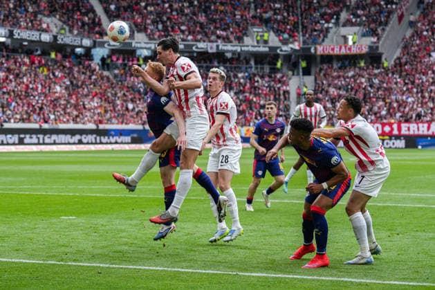 1. Bundesliga: SC Freiburg vs RB Leipzig, 16.05.2026 Kopfball von Igor MatanoviÄ‡ (SC Freiburg, 31) welches zum 2:0 führt 1. Bundesliga: SC Freiburg vs RB Leipzig, Europa-Park-Stadion, 16.05.2026 DFB DFL REGULATIONS PROHIBIT ANY USE OF PHOTOGRAPHS AS IMAGE SEQUENCES AND OR QUASI-VIDEO. Copyright: xBEAUTIFULxSPORTS Boscox
