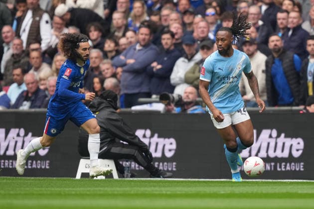 Chelsea v Manchester City FA Cup Final, Football, Wembley Stadium, London, UK - 16 May 2026 Marc Cucurella of Chelsea and Antoine Semenyo of Manchester City. London Wembley Stadium London UK, UK NEWSPAPERS OUT Copyright: xSeanxRyanx