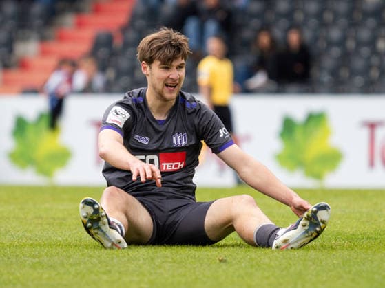 Robin Fabinski (VfL Osnabrueck, 27) am Boden GER, VfB Stuttgart II vs. VfL Osnabrueck, Fussball, 3. Bundesliga, 38. Spieltag, Spielzeit 2025 2026, 16.05.2026 GER, VfB Stuttgart II vs. VfL Osnabrueck, Fussball, 3. Bundesliga, 38. Spieltag, Spielzeit 2025 2026, 16.05.2026 Aspach Copyright: xEibner-Pressefoto CarstenxSchwerx EP_CSG