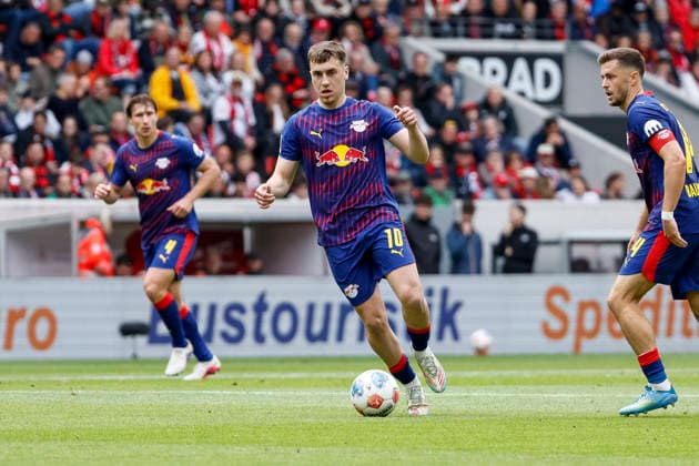 Brajan Gruda (RB Leipzig, 10) am Ball , Deutschland, Fussball, 1. Bundesliga, 34.Spieltag, 2025 2026, SC Freiburg vs. RB Leipzig, 16.05.2026, Freiburg im Breisgau Europa-Park Stadion Baden-Württemberg Deutschland Copyright: xGrantxHubbsx