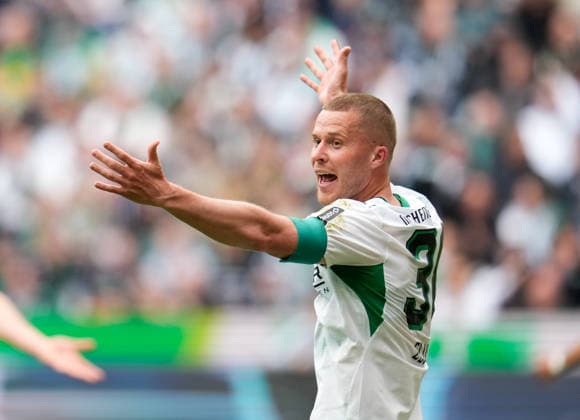 Nico Elvedi (Borussia Monchengladbach, 30) reagiert Borussia Moenchengladbach vs TSG 1899 Hoffenheim, 1. Bundesliga, 34. Spieltag, Saison 2025 2026, Borussia-Park, Moenchengladbach, GER, 16.05.2026 DFL REGULATIONS PROHIBIT ANY USE OF PHOTOGRAPHS AS IMAGE SEQUENCES AND OR QUASI-VIDEO Foto: HMB Media Scott W. Coleman Moenchengladbach Borussia-Park Nordrhein-Westfalen GER Copyright: xScottxW.xColemanx