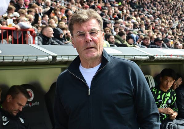 GER; 1. FBL, FC St. Pauli vs VfL Wolfsburg 16.05.2026, GER; 1. FBL, FC St. Pauli vs VfL Wolfsburg im Bild Trainer Dieter Hecking (Wolfsburg)