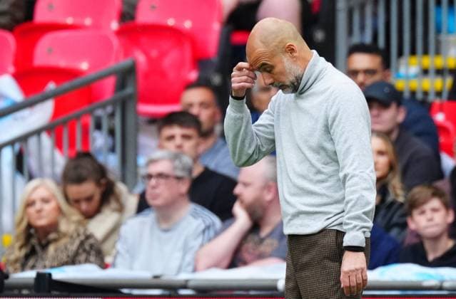 Manchester City Manager Pep Guardiola Chelsea v Manchester City, Emirates FA Cup Final, Football, Wembley Stadium, London, UK - 16 May 2026London Wembley Stadium United Kingdom EDITORIAL USE ONLY No use with unauthorised audio, video, data, fixture lists, club league logos or live services. Online in-match use limited to 120 images, no video emulation. No use in betting, games or single club league player publications. Copyright: xJavierxGarcia Shutterstockx 16876844ay