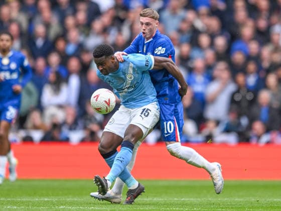 Chelsea v Manchester City Emirates FA Cup Marc Guehi of Manchester City and Cole Palmer of Chelsea during the Emirates FA Cup Final between Chelsea and Manchester City at Wembley Stadium, London 16 05 2026 UK Newspapers OUT Copyright: xKarlxVallantinex FIL-23441-0028