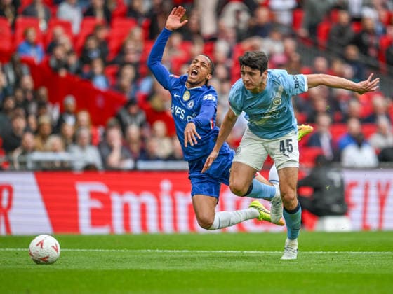 Chelsea v Manchester City Emirates FA Cup Joao Pedro of Chelsea and Abdukodir Khusanov of Manchester City battles for the ball during the Emirates FA Cup Final between Chelsea and Manchester City at Wembley Stadium, London 16 05 2026 UK Newspapers OUT Copyright: xKarlxVallantinex FIL-23441-0037