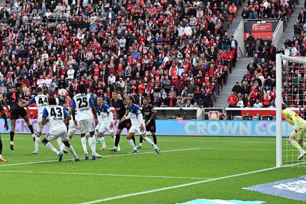 Jarell Quansah (Bayer 04 Leverkusen) Tor zum 1:1 waehrend des Spiels der Bundesliga zwischen Bayer 04 Leverkusen und dem Hamburger SV, BayArena am 16. May 2026 in Leverkusen, Deutschland. (Foto von Ralf Treese DeFodi Images) +++ Jarell Quansah (Bayer 04 Leverkusen) scores his team™s first goal during the Bundesliga match between Bayer 04 Leverkusen and Hamburger SV at BayArena on May 16, 2026 in Leverkusen, Germany. (Photo by Ralf Treese DeFodi Images) DFL regulations prohibit any use of photographs as image sequences and or quasi-video. (Photo by Ralf Treese DeFodi Images) -