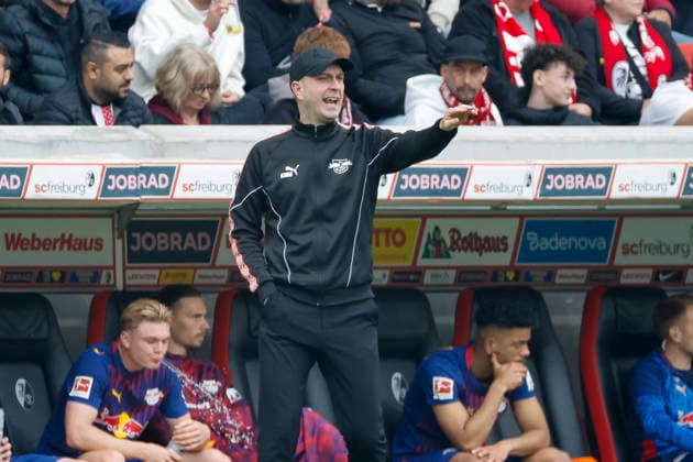 Ole Werner (RB Leipzig, Trainer), Geste, Gestik, Mimik, Gesichtsausdruck, Emotion , Deutschland, Fussball, 1. Bundesliga, 34.Spieltag, 2025 2026, SC Freiburg vs. RB Leipzig, 16.05.2026, Freiburg im Breisgau Europa-Park Stadion Baden-Württemberg Deutschland Copyright: xGrantxHubbsx