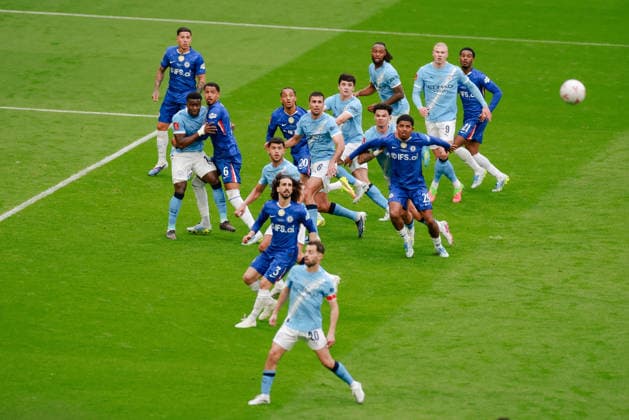 FA Cup Final Chelsea v Manchester City Wembley Stadium 16.05.2026 Ball in to the box FA Cup Final Chelsea v Manchester City Wembley Stadium 16.05.2026 Photograph By Marc Aspland The Times  Copyright: xMarcxAsplandx NINTCHDBPICT001081293452