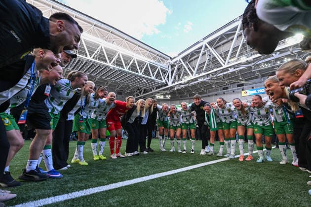 260516 Hammarbys spelare jublar efter finalen i Svenska Cupen mellan Hammarby och Häcken den 16 maj 2026 i Stockholm. Copyright: EMMAxWALLSKOG BB260516EW066