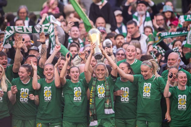 260516 Hammarbys Alice Carlsson jublar efter finalen i Svenska Cupen mellan Hammarby och Häcken den 16 maj 2026 i Stockholm. Copyright: MAXIMxTHORE BB260516MT068