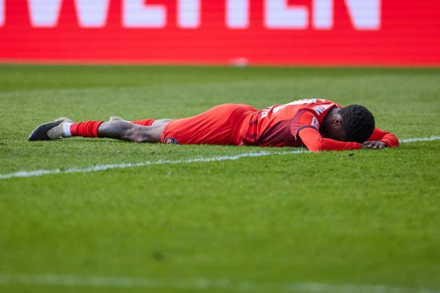 Christian Conteh (1. FC Heidenheim, 10) enttaeuscht, Enttaeuschung nach vergebener Chance GER, 1. FC Heidenheimn vs. FSV Mainz 05, Fussball, Herren, 1. Bundesliga, 34. Spieltag, Spielzeit 2025 2026, 16.05.2026 DFL, DFB regulations prohibit any use of photographs as image sequences and or quasi-video GER, 1. FC Heidenheimn vs. FSV Mainz 05, Fussball, Herren, 1. Bundesliga, 34. Spieltag, Spielzeit 2025 2026, 16.05.2026 Heidenheim Copyright: xEibner-Pressefoto GeraldxOelze-dexStoppanyx EP_ODS