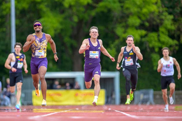 Leo Neugebauer (VfB Stuttgart), Amadeus Graeber (Eintracht Frankfurt) GER Lotto Deichmeeting 2026, Athletics, 16.05.2026, GER Lotto Deichmeeting 2026, Athletics, 16.05.2026, Neuwied Copyright: xEibnerxPressefoto JanxPapenfussx EP_JPS