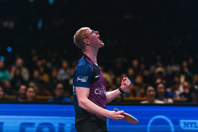 15.5.2026, Tischtennis, Herren, Champions League, Saison 2025 2026, Halbfinale, Final Four, Final 4, Borussia Düsseldorf, 1. FC Saarbrücken Tischtennis, Bogoria Grodzisk Mazowiecki, Alliance Nimes Montpellier Felix Lebrun (Montpellier) Saarlandhalle, Saarbrücken Saarland Deutschland