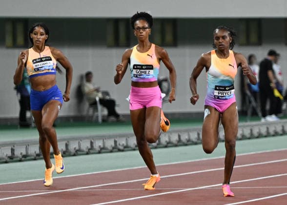 Wanda Diamond League 2026 - Shanghai Keqiao SHAOXING, CHINA - MAY 16: Nickisha Pryce of Jamaica wins the women s 400m race during the Yangtze River Delta Athletics Diamond Gala, the Shanghai Keqiao leg and opening meeting of the 2026 Wanda Diamond League circuit, at the China Textile City Sports Center in Keqiao, Shaoxing, Zhejiang province, China, on May 16, 2026. Artur Widak Anadolu Zhejiang China. Editorial use only. Please get in touch for any other usage.  Copyright: x2026xAnadoluxArturxWidakx