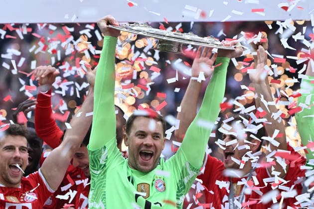 16.05.2026, xemx, Fussball 1.Bundesliga, FC Bayern Muenchen - 1.FC Köln v.l. Jubel, Freude über den Gewinn der Meisterschaft Manuel Neuer (FC Bayern Muenchen) (DFL DFB REGULATIONS PROHIBIT ANY USE OF PHOTOGRAPHS as IMAGE SEQUENCES and or QUASI-VIDEO) Muenchen