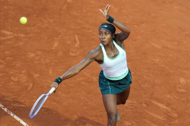 Coco Gauff of United States in action during the match against Elina Svitolina of Ukraine at the Internazionali BNL d Italia 2026 tennis tournament at Foro Italico in Rome (Italy) on May, 16, 2026. AntoniettaxBaldassarre