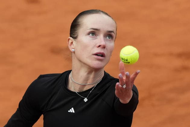 Elina Svitolina of Ukraine serves during the match against Coco Gauff of United States at the Internazionali BNL d Italia 2026 tennis tournament at Foro Italico in Rome (Italy) on May, 16, 2026. AntoniettaxBaldassarre