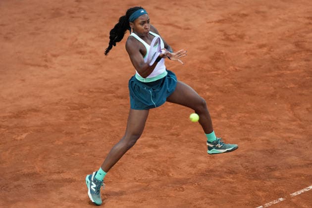 Coco Gauff of United States in action during the match against Elina Svitolina of Ukraine at the Internazionali BNL d Italia 2026 tennis tournament at Foro Italico in Rome (Italy) on May, 16, 2026. AntoniettaxBaldassarre